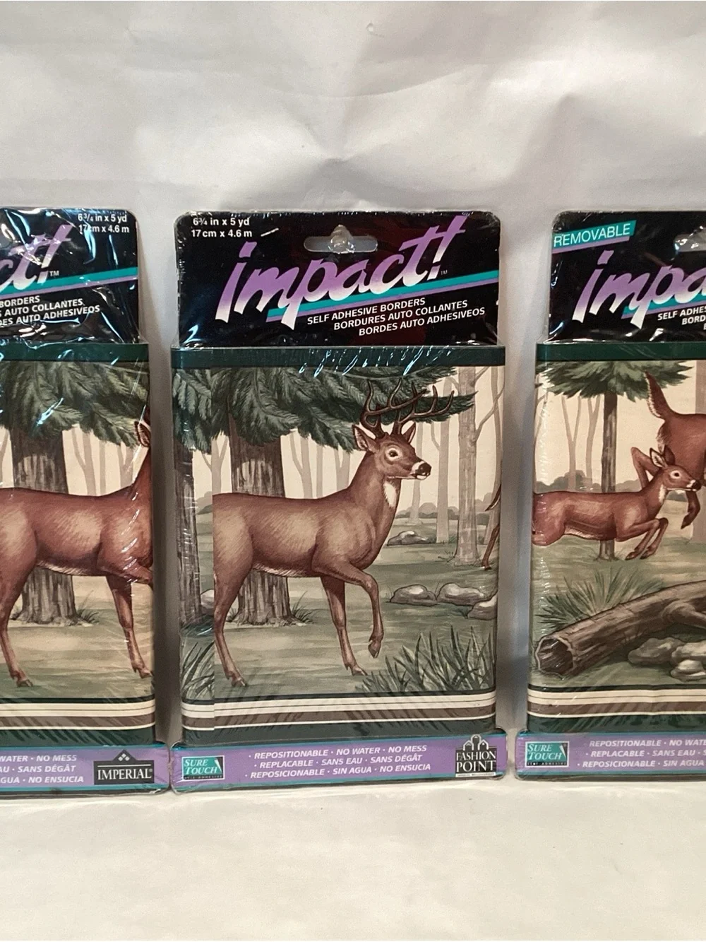 Impact Deer Self Adhesive Border Hunting White Tail Forest Buck Doe Fawn 15 Yard